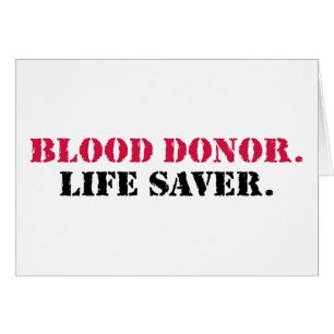 Donante de sangre. Ahorrador de vida