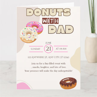 Donas con Papá Invitación del Día del Padre Celebr