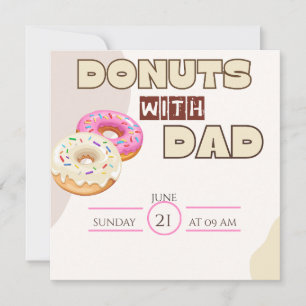 Donas con Papá Invitación Día del Padre Celebrar