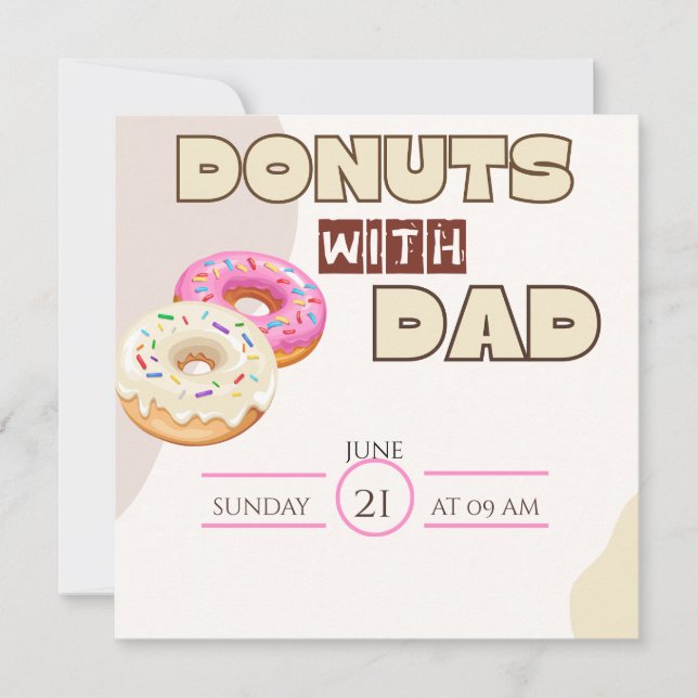 Donas con Papá Invitación Día del Padre Celebrar (Anverso)