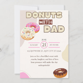 Donas con Papá Invitación Día del Padre Celebrar