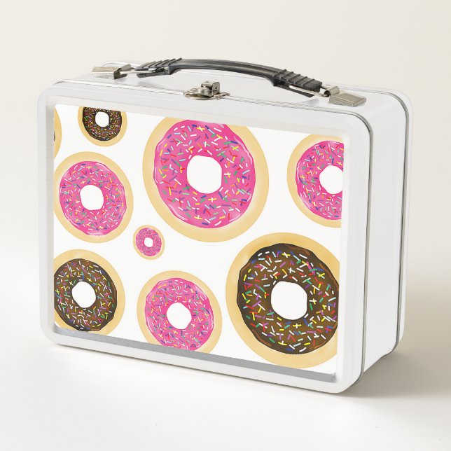 Donas con Sprinkles Rosadas y Marrones Divertidas  (Anverso)