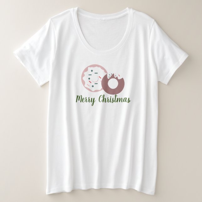 Donas de Navidad glaseadas con sprinkles y puntos (Anverso del diseño)