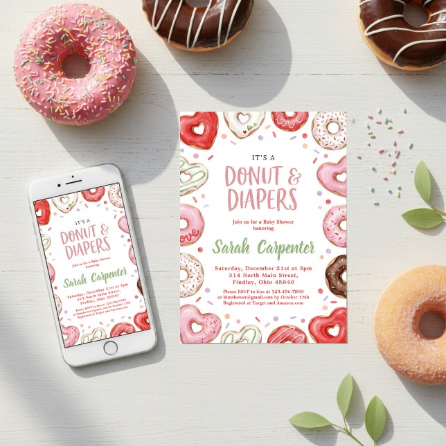 Donas y Pañales Invitación de Sprinkle para Baby S (Subido por el creador)