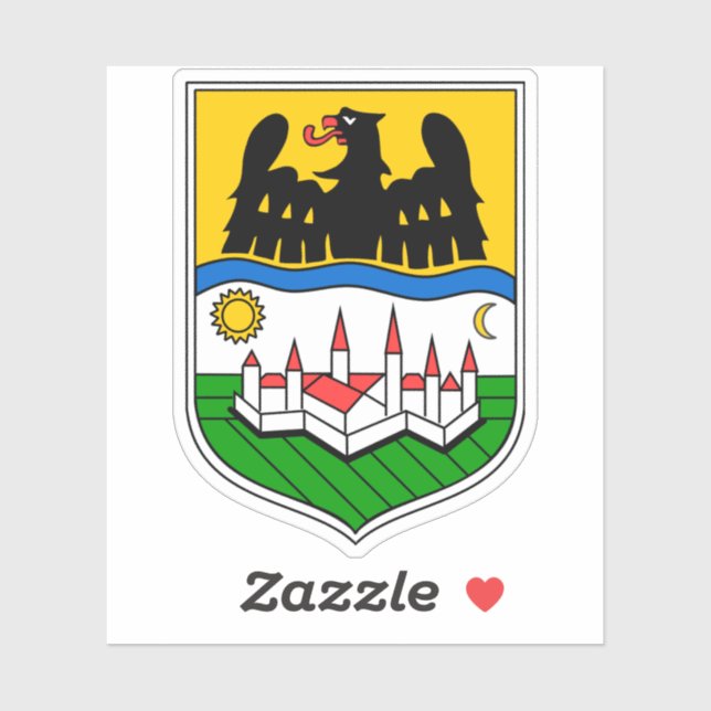 Donauschwaben Personalizado de armas Pegatina de v (Hoja)