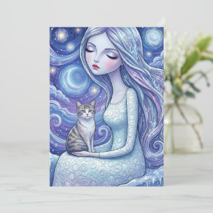 Doncella de la Luna de Invierno y Fantasía de Gato