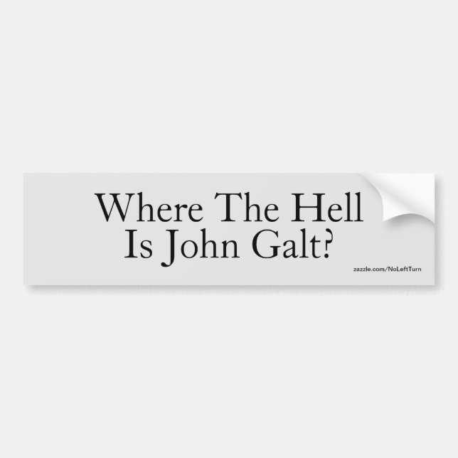 ¿Dónde Diablos Está John Galt? Pegatina rectangula (Frente)