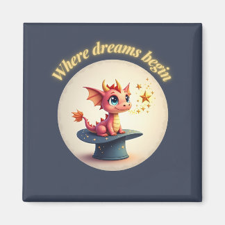 Donde empiezan los sueños - Cute Dragón imán