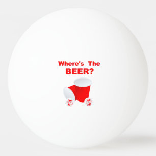 ¿Dónde está la bola de cerveza Ping Pong?