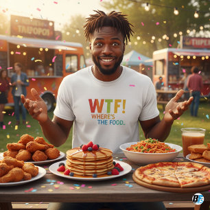 ¿Dónde está la camiseta de comida para hombres?