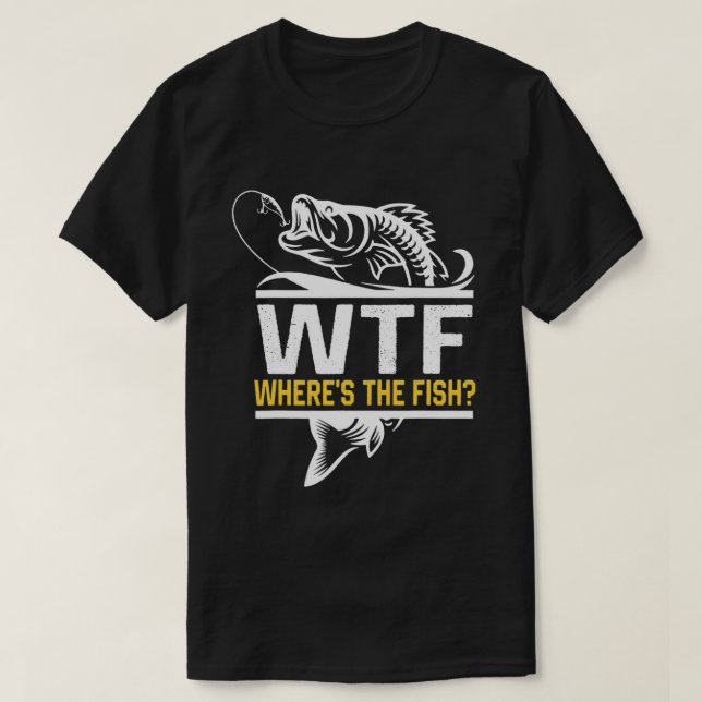 ¿Dónde está la divertida camiseta de pescadores de (Diseño del anverso)