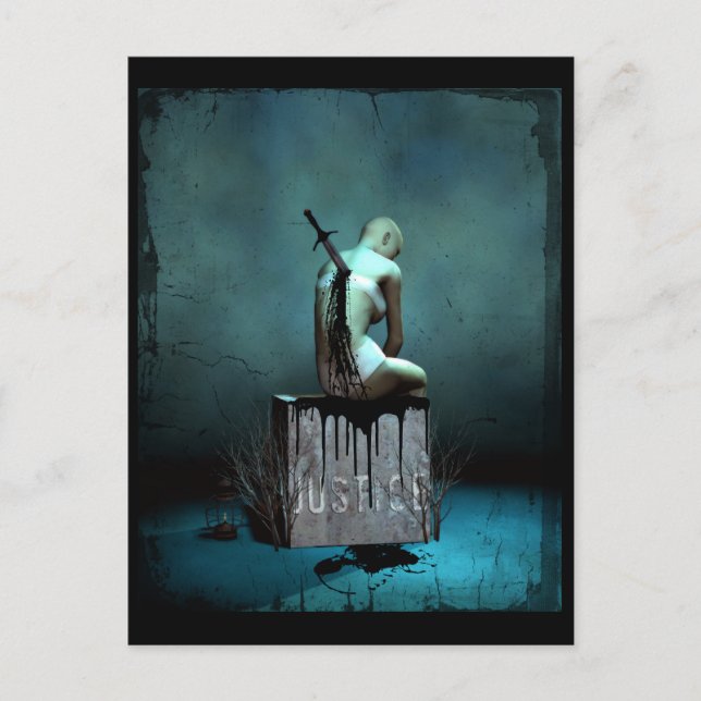 ¿Dónde está la postal del arte gótico de la justic (Anverso)