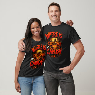 ¿Dónde Está Mi Caramelo Camiseta De Calabaza De Ha