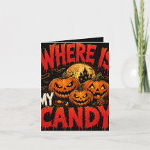 ¿Dónde Está Mi Caramelo Invitación Doble de Hallow