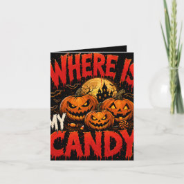 ¿Dónde Está Mi Caramelo Invitación Doble de Hallow