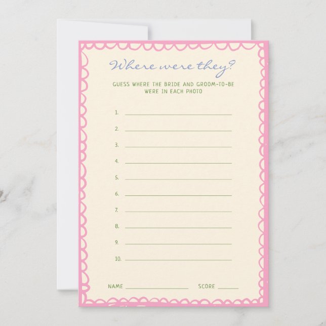 ¿Dónde estaban las tarjetas de juegos de la ducha  (Anverso)