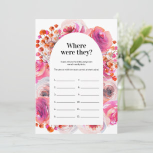 Dónde Estaban Los Juegos De Ducha Tarjeta Floral B