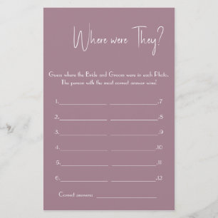 ¿Dónde estaban? Volante de la tarjeta de juego de 