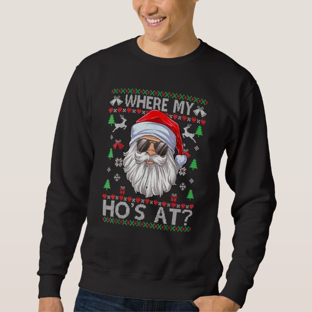 Donde Están Mis Amigas Jersey Feo De Navidad Estil (Anverso)