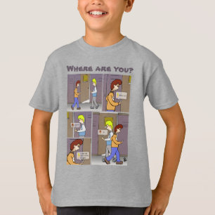 ¿Dónde Estás? Camiseta gris del niño
