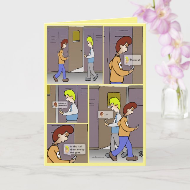 ¿Dónde Estás? Tarjeta de felicitación amarilla (Orquídea)