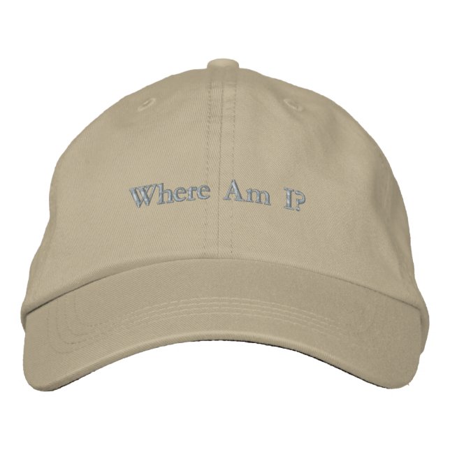 ¿Dónde Estoy? Gorra Minimalista Bordada (Anverso)