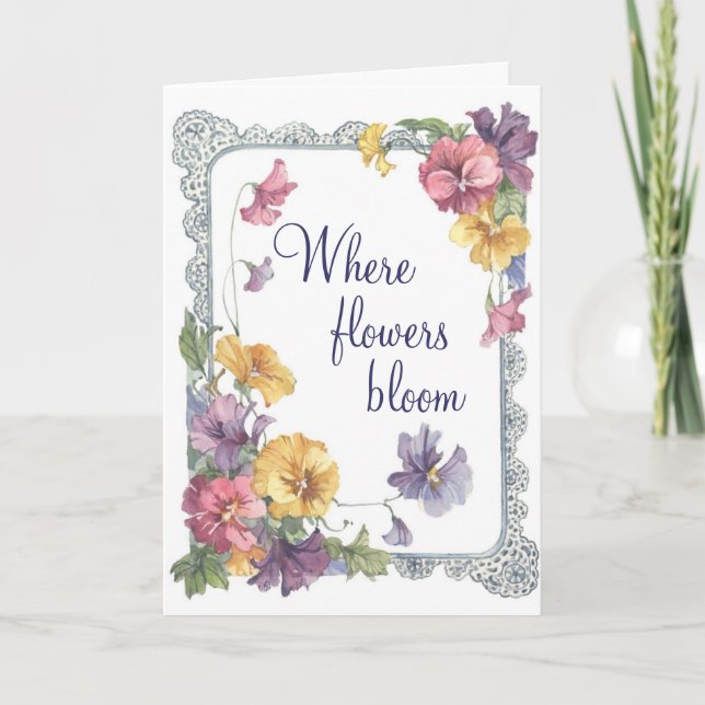 Donde florecen las flores - Tarjeta de felicitació (Anverso)