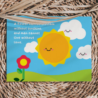 Donde las flores encuentran postal Sunshine