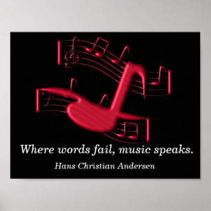 Donde las palabras fallan - impresión poster