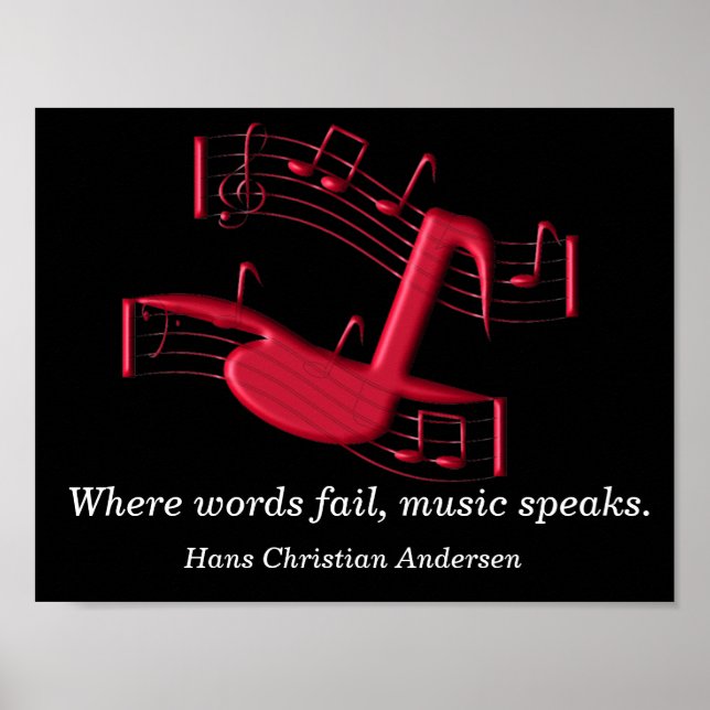 Donde las palabras fallan - impresión poster (Frente)