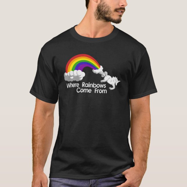 Donde los arco iris vienen de las camisetas (Anverso)