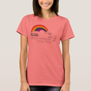 Donde los arco iris vienen de las camisetas