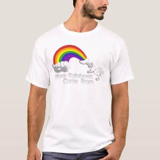 donde los arco iris vienen de las camisetas