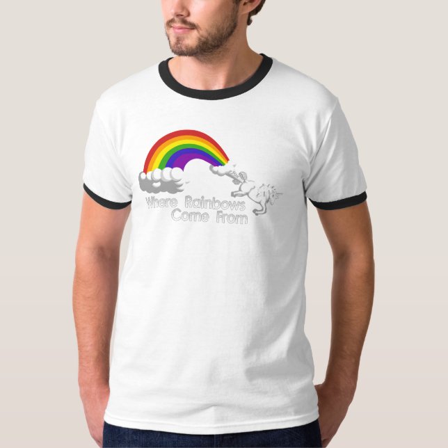 Donde los arco iris vienen de las camisetas (Anverso)