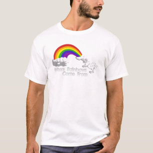 Donde los arco iris vienen de las camisetas