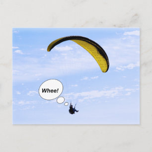 ¡Dónde! Parapente en la tarjeta postal nubes