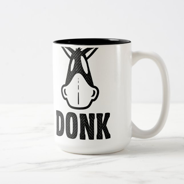 DONK - Negro en el blanco - taza (Derecha)