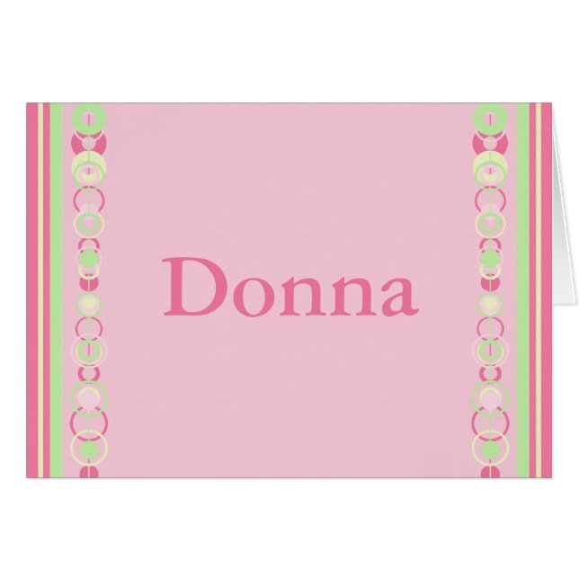 Donna Modern Circles Name Card - 369 (Anverso (Horizontal))