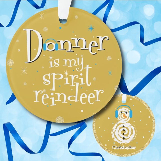 Donner es mi adorno navideño de los renos espiritu (Subido por el creador)
