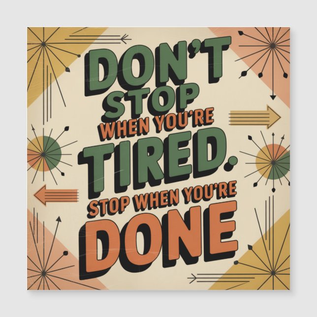 Don't Stop When You're Tired (Anverso)