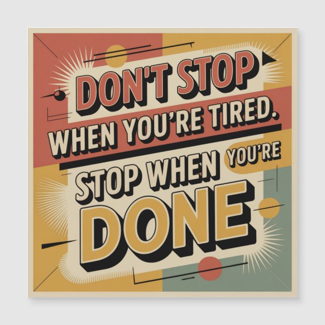 Don't Stop When You're Tired (Anverso)
