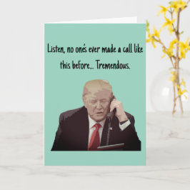 Donuld Trump Llamada telefónica tarjeta de felicit