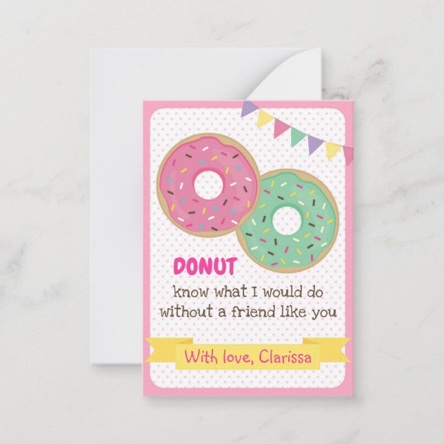 Donut (Aula) Chicas de tarjetas Día de San Valentí (Anverso)