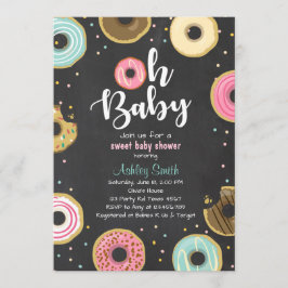 Donut Bebé invitación a la ducha Ducha de café