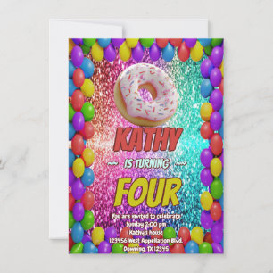 Donut Desert Sweet Tooth Deliciosa invitación de c