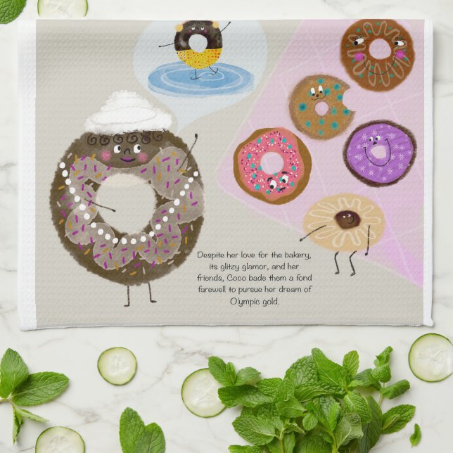 Donut Friends Kitchen toalla de té (Doblado)