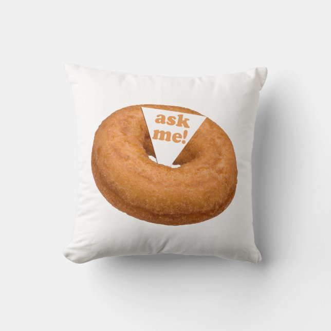 Donut Humor personalizado lanzar almohada (Anverso)