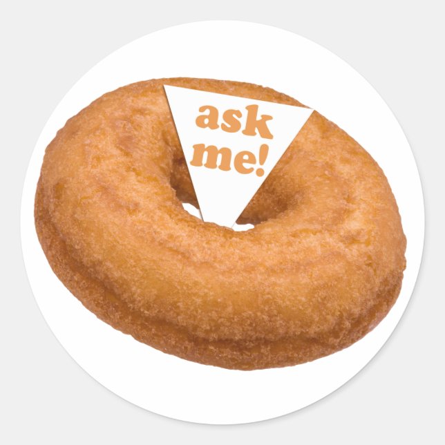 Donut Humor personalizado pegatinas (Anverso)
