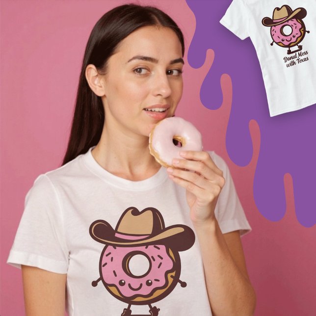 Donut Mess con la camiseta de Texas (Donut Mess with Texas Cute Shirt)