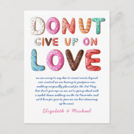 DONUT Renunciar al cambio de amor de la tarjeta de